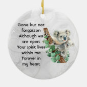 Memorial Keepsake Cute Koala Children Keramisch Ornament (Achterkant)