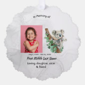  Memorial Keepsake Cute Koala Children Ornament Kaart (Voorkant)