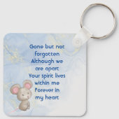 Memorial Keepsake Cute Little Mouse Children   Sleutelhanger (Achterkant)
