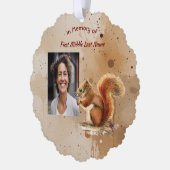 Memorial Keepsake Cute Red Squirrel Ornament Kaart (Links)