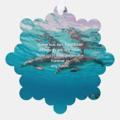 Memorial Keepsake Dolphins Underwater Ocean Ornament Kaart (Achterkant)