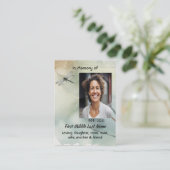  Memorial Keepsake Dragonfly Business Visitekaartje (Staand voorkant)