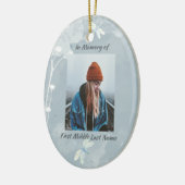 Memorial Keepsake Dragonfly Witte Bloem Keramisch Ornament (Links)