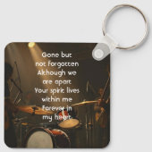 Memorial Keepsake Drummer Drums Band  Sleutelhanger (Achterkant)