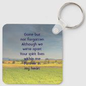Memorial Keepsake Farm Crop Prairie Sleutelhanger (Achterkant)