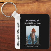 Memorial Keepsake Feather Tribal Boho  Sleutelhanger (Voorkant)