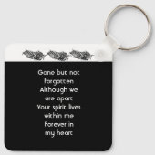 Memorial Keepsake Feather Tribal Boho  Sleutelhanger (Achterkant)