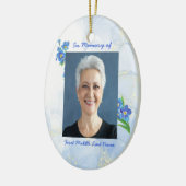 Memorial Keepsake Forget me Not" Flowers Keramisch Ornament (Links)
