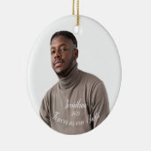 Memorial Keepsake gepersonaliseerd kerstversiering Keramisch Ornament (Rechts)