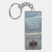 Memorial Keepsake Gevist bootvisser Sleutelhanger (Voorkant Links)