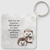Memorial Keepsake Hedgehog Children Sleutelhanger (Achterkant)
