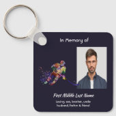 Memorial Keepsake Hockey Player Sport Sleutelhanger (Voorkant)
