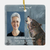 Memorial Keepsake Howling Wolf Art Keramisch Ornament (Voorkant)