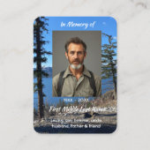 Memorial Keepsake Lake  Forest Trees Visitekaartje (Voorkant)