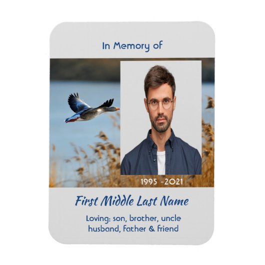 Memorial Keepsake Lake Geese Birds Magneet (Verticaal)