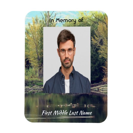 Memorial Keepsake Lake Pond Park Ducks  Magneet (Verticaal)