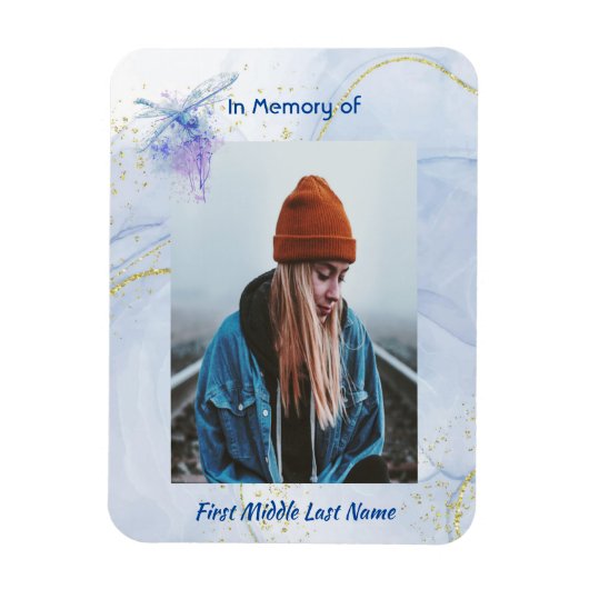 Memorial Keepsake Memorial Dragonfly Magneet (Verticaal)