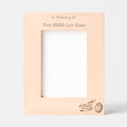 Memorial Keepsake Motorcycle Biker  Gegraveerde Lijstjes (Voorkant)