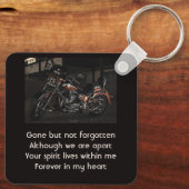 Memorial Keepsake Motorcycle Biker Sleutelhanger (Achterkant)