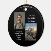 Memorial Keepsake Motorcycle Chopper Keramisch Ornament (Links)