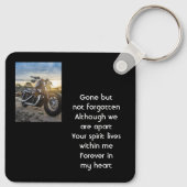 Memorial Keepsake Motorcycle Chopper Sleutelhanger (Achterkant)
