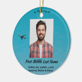 Memorial Keepsake Pilot Airplane Flying Keramisch Ornament (Links)