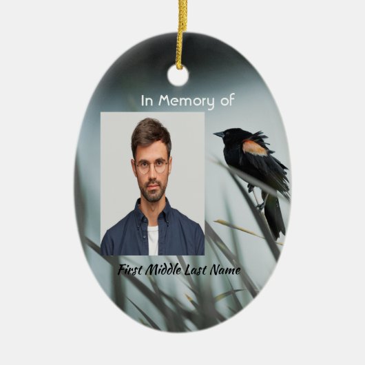  Memorial Keepsake  Red-wing Blackbird Keramisch Ornament (Voorkant)