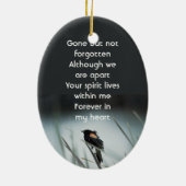  Memorial Keepsake  Red-wing Blackbird Keramisch Ornament (Achterkant)