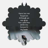 Memorial Keepsake Red-wing Blackbird Ornament Kaart (Achterkant)