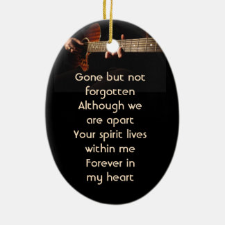 Memorial Keepsake Remembrance Muziekgitaar Keramisch Ornament