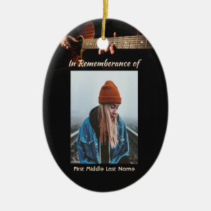 Memorial Keepsake Remembrance Muziekgitaar Keramisch Ornament