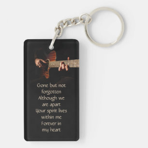 Memorial Keepsake Remembrance Muziekgitaar Sleutelhanger