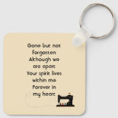  Memorial Keepsake Seamstress  Sleutelhanger (Achterkant)