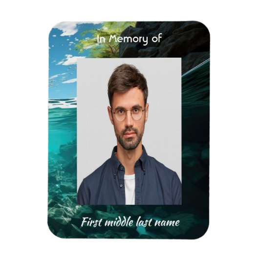 Memorial Keepsake Service Deep Sea Diving Diver Magneet (Verticaal)