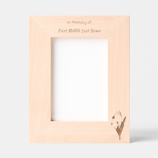 Memorial Keepsake  Snowdrop Flowers Gegraveerde Lijstjes (Voorkant)