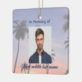 Memorial Keepsake Tropical Beach Ceramic Keramisch Ornament (Links)