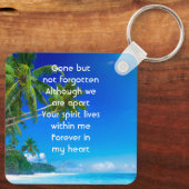 Memorial Keepsake Tropical Beach Exotic Sleutelhanger (Achterkant)