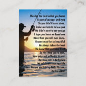 Memorial Keepsake visser Vist vis Visitekaartje (Achterkant)