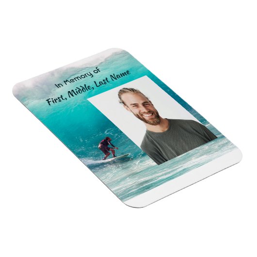 Memorial Keepsake Wave Surfer Water Magneet (Rechterzijde)
