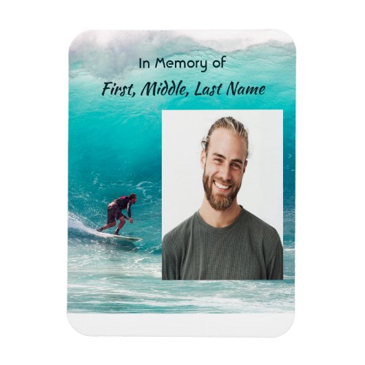  Memorial Keepsake  Wave Surfer Water Magneet (Verticaal)