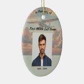  Memorial Keepsakes Pilot Airplane Sunset Keramisch Ornament (Rechts)