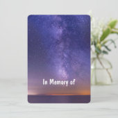 Memorial Keepslag Beauful Starry Sky Kaart (Staand voorkant)