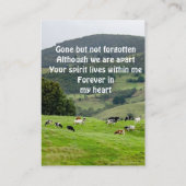 Memorial Keepslag Cattle Boerderij Landschap Visitekaartje (Achterkant)