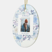 Memorial Keepslag Hummingbird Blue Rozen Keramisch Ornament (Links)