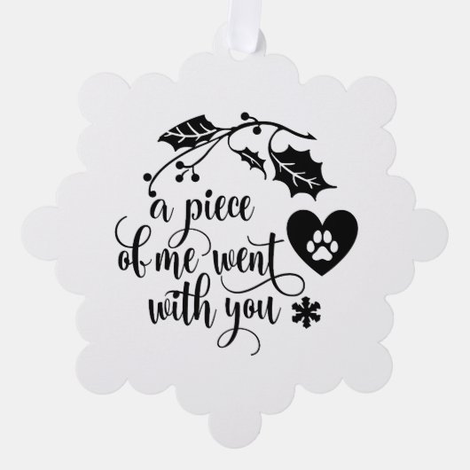 Memorial Kerstmis Ornament Kaart (Voorkant)