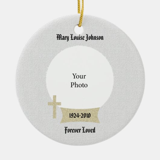 Memorial Kerstversiering Keramisch Ornament (Voorkant)