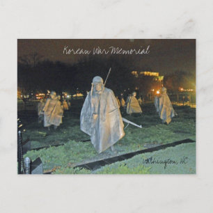 Memorial Korea in Night Washington DC 003 Briefkaart