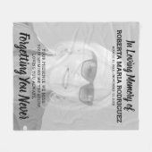 Memorial Large Photo Fleece Deken (Voorkant (Horizontaal))