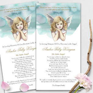 Memorial Loss Angel Wings Funeral Merci Cartes