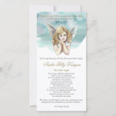 Memorial Loss Angel Wings Funeral Merci Cartes (Devant)